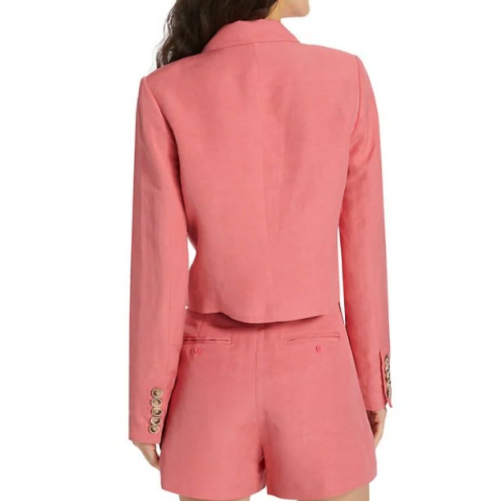 Paige Eclipse Double-Breasted Cropped Blazer Sz 2 - image 5